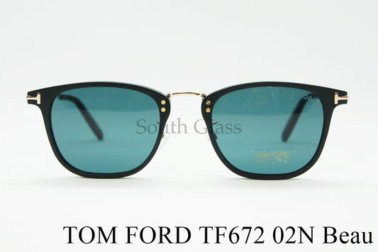 TOM FORD サングラス TF672 02N Beau スクエア フレーム コンビ メンズ レディース メガネ おしゃれ アジアンフィット トムフォード
