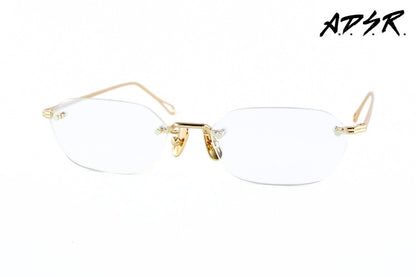 A.D.S.R. サングラス VATH 02a 54サイズ ヘキサゴン ツーポイント リムレス 縁なし ヴァス ADSR エーディーエスアール 正規品