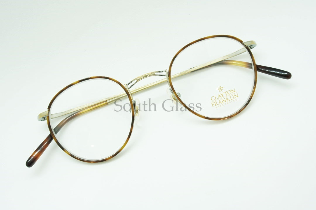 CLAYTON FRANKLIN メガネ 635 AGP 日本製 ボストン セル巻き クレイトンフランクリン 正規品