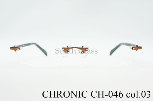 【ガリレオ 福山雅治着用モデル】 CHRONIC メガネフレーム CH-046 Col.03 ツーポイント オーバル クロニック 正規品