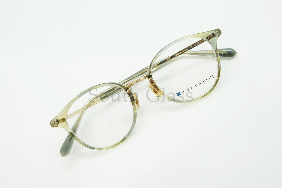 EVE un BLUE メガネ GARDEN ANEMONE Col.Smoky Beige Sasa ボストン イヴアンブルー 正規品