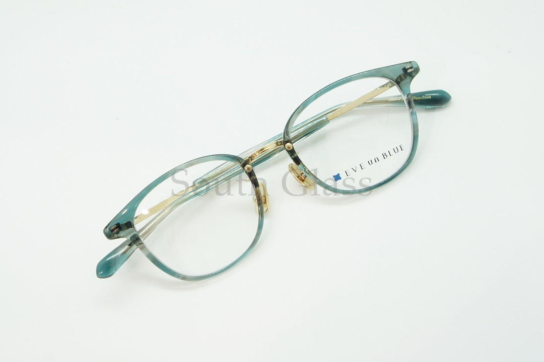 EVE un BLUE メガネ GARDEN LOBELIA Col.Puddle Blue Sasa ウェリントン イヴアンブルー 正規品