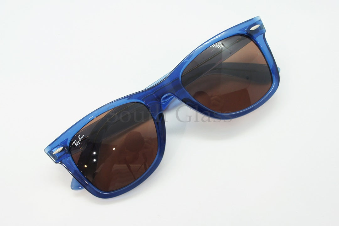 Ray-Ban サングラス RB2140-F 6587/C5 52サイズ クリアブルー Wayfarer ウェイファーラー ウェリントン レイバン 正規品