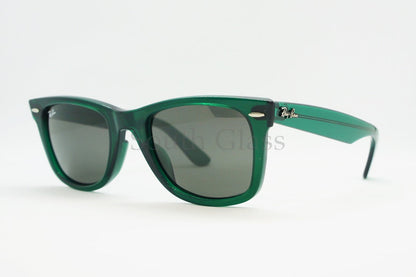 Ray-Ban サングラス RB2140-F 6615/B1 52サイズ クリアグリーン Wayfarer ウェイファーラー ウェリントン レイバン 正規品