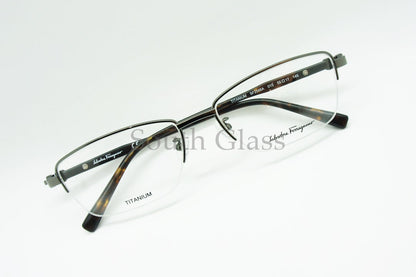 Salvatore Ferragamo メガネ SF2546A 015 ハーフリム スクエア ナイロール ブロー オシャレ ブランド フェラガモ 正規品
