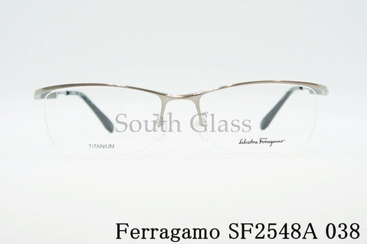 Salvatore Ferragamo メガネ SF2548A 038 サーモント スクエア ナイロール ブロー オシャレ ブランド フェラガモ 正規品