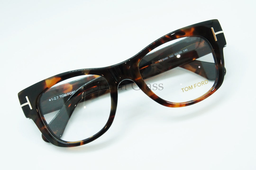 TOM FORD メガネ TF5040 ウェリントン芸能人 メンズ レディース おしゃれ べっ甲柄 イタリア 伊達 トムフォード