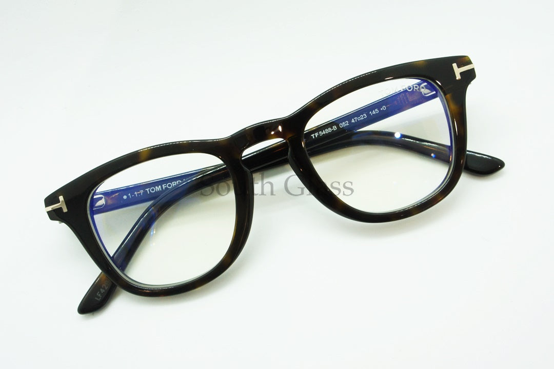 TOM FORD ブルーライトカット メガネ TF5488-B 052 ウェリントン PC用 メンズ レディース 伊達眼鏡 おしゃれ トムフォード