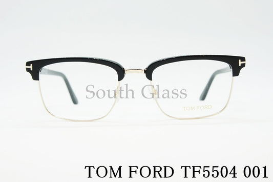 TOM FORD メガネ TF5504 001 メタル サーモント ブロー スクエア メンズ レディース おしゃれ アジアンフィット トムフォード