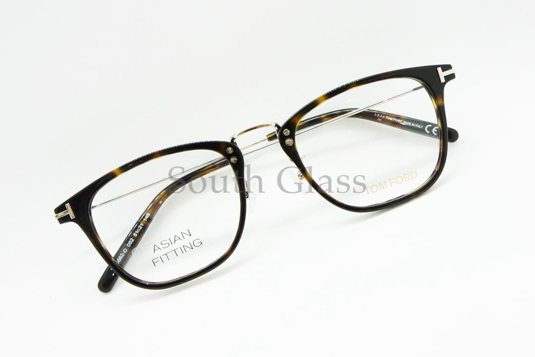 TOM FORD メガネ TF5562-D 052 スクエア コンビネーション メンズ レディース おしゃれ アジアンフィット イタリア トムフォード