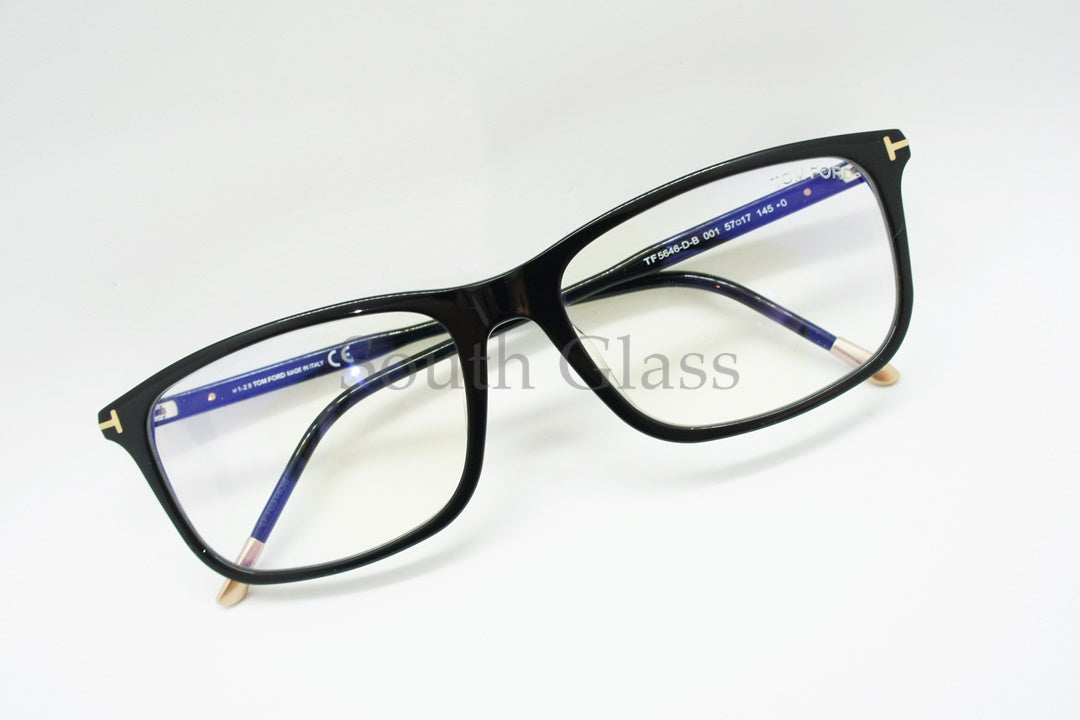 TOM FORD ブルーライトカット メガネ TF5646-D-B 001 スクエア メンズ レディース アジアンフィット おしゃれ トムフォード