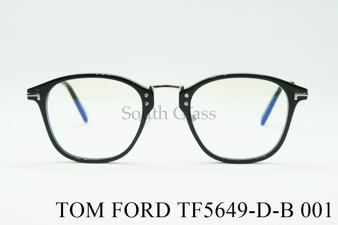 TOM FORD ブルーライトカット メガネ TF5649-D-B 001 日本限定 ウェリントン コンビネーション メンズ レディース  おしゃれ アジアンフィット トムフォード