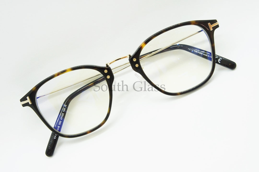 TOM FORD ブルーライトカット メガネ TF5649-D-B 052 日本限定 ウェリントン コンビネーション メンズ レディース  おしゃれ アジアンフィット トムフォード