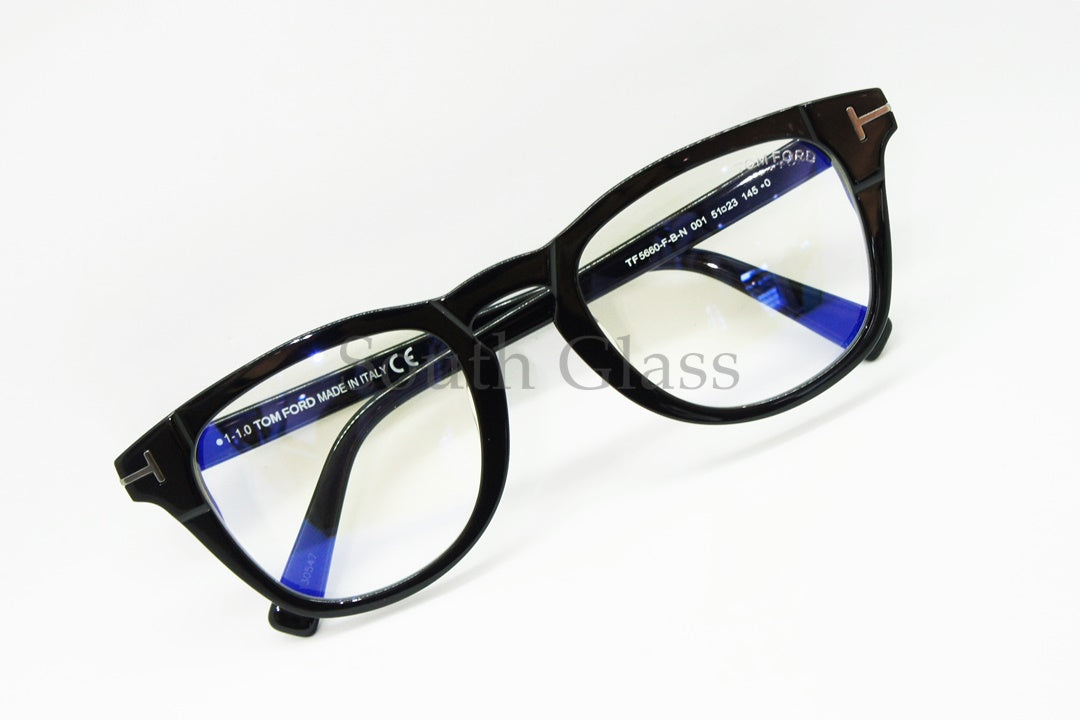 TOM FORD ブルーライトカット メガネ TF5660-F-B-N 001 ウェリントン メンズ レディース おしゃれ アジアンフィット トムフォード