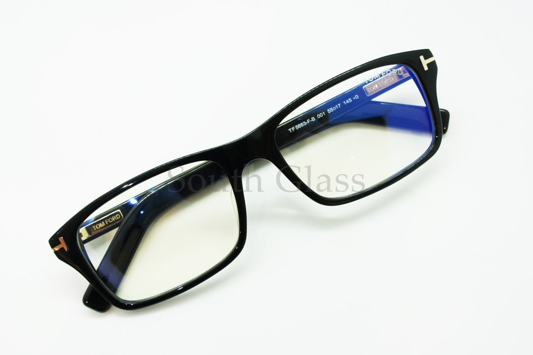 TOM FORD ブルーライトカット メガネ TF5663-F-B 001 スクエア メンズ レディース おしゃれ アジアンフィット トムフォード