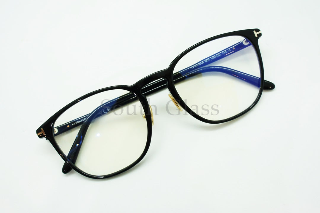 TOM FORD ブルーライトカット メガネ TF5700-B 001 ウェリントン クラシカル メンズ レディース おしゃれ アジアンフィット トムフォード