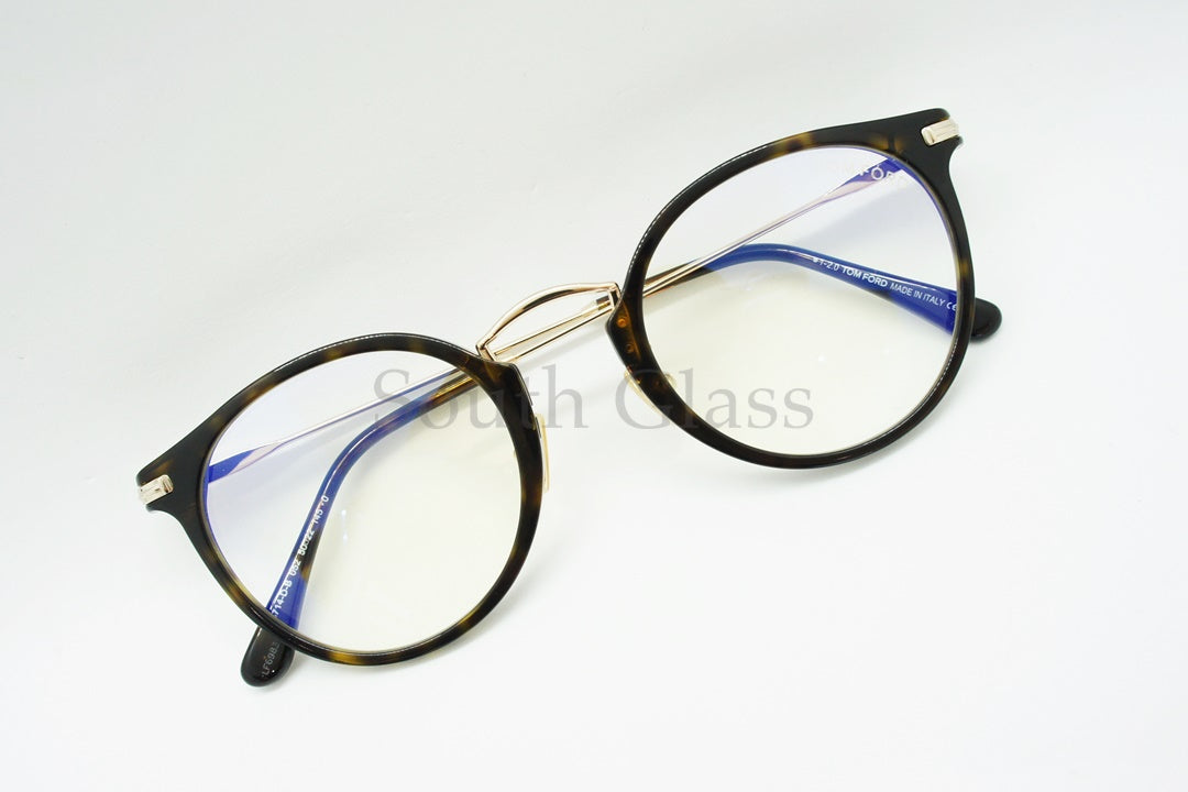 TOM FORD ブルーライトカット メガネ TF5714-D-B 052 ボストン 丸メガネ メンズ レディース おしゃれ アジアンフィット トムフォード