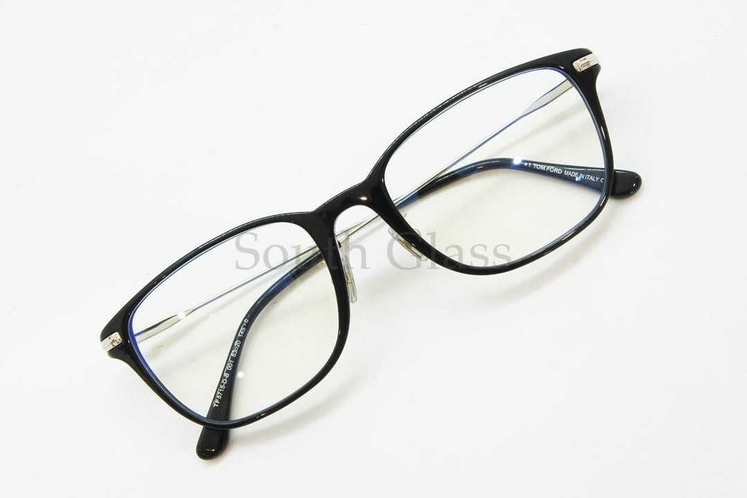 TOM FORD ブルーライトカット メガネ TF5715-D-B 001 スクエア メンズ レディース おしゃれ アジアンフィット トムフォード
