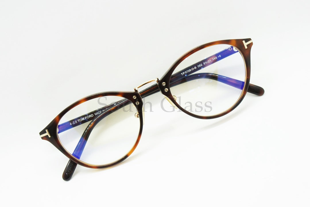 TOM FORD ブルーライトカット メガネ TF5728-D-B 052 ボスリントン ウェリントン ボストン メンズ レディース アジアンフィット トムフォード