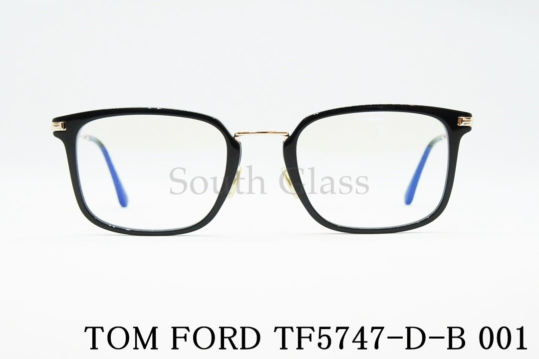 TOM FORD ブルーライトカット メガネ TF5747-D-B 001 スクエア コンビネーション メンズ レディース おしゃれ アジアンフィット トムフォード