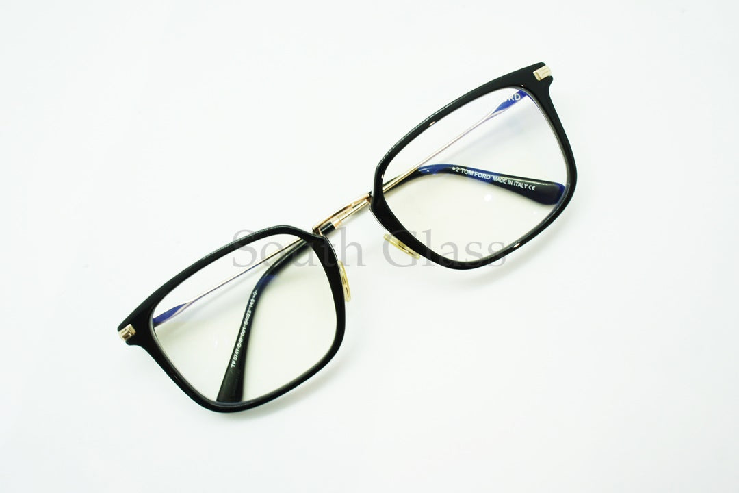 TOM FORD ブルーライトカット メガネ TF5747-D-B 001 スクエア コンビネーション メンズ レディース おしゃれ アジアンフィット トムフォード
