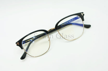 TOM FORD ブルーライトカット メガネ TF5794-K-B 001 ブロー サーモント PC用 クラシカル メンズ レディース おしゃれ アジアンフィット トムフォード