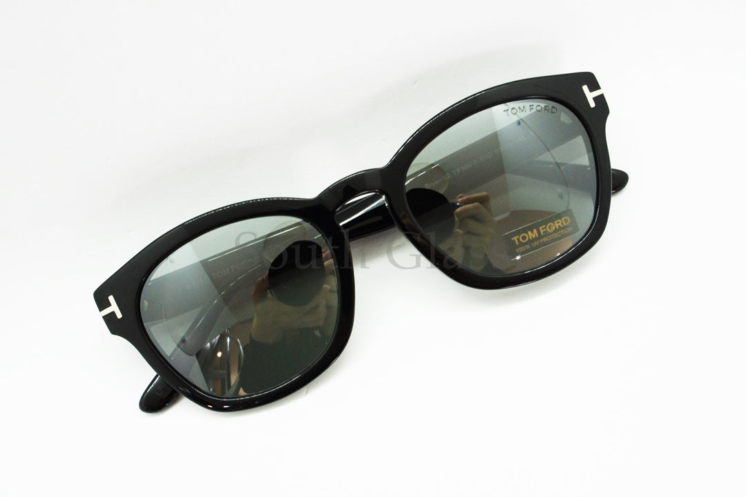 TOM FORD サングラス TF590-F 01C Bryan-02 ウェリントン メンズ レディース メガネ おしゃれ アジアンフィット トムフォード