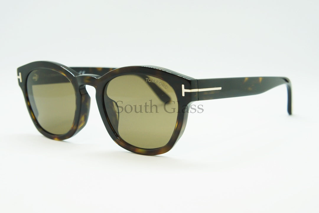TOM FORD サングラス TF590-F 52J Bryan-02 ウェリントン フレーム メンズ レディース メガネ 眼鏡 おしゃれ アジアンフィット トムフォード 茶