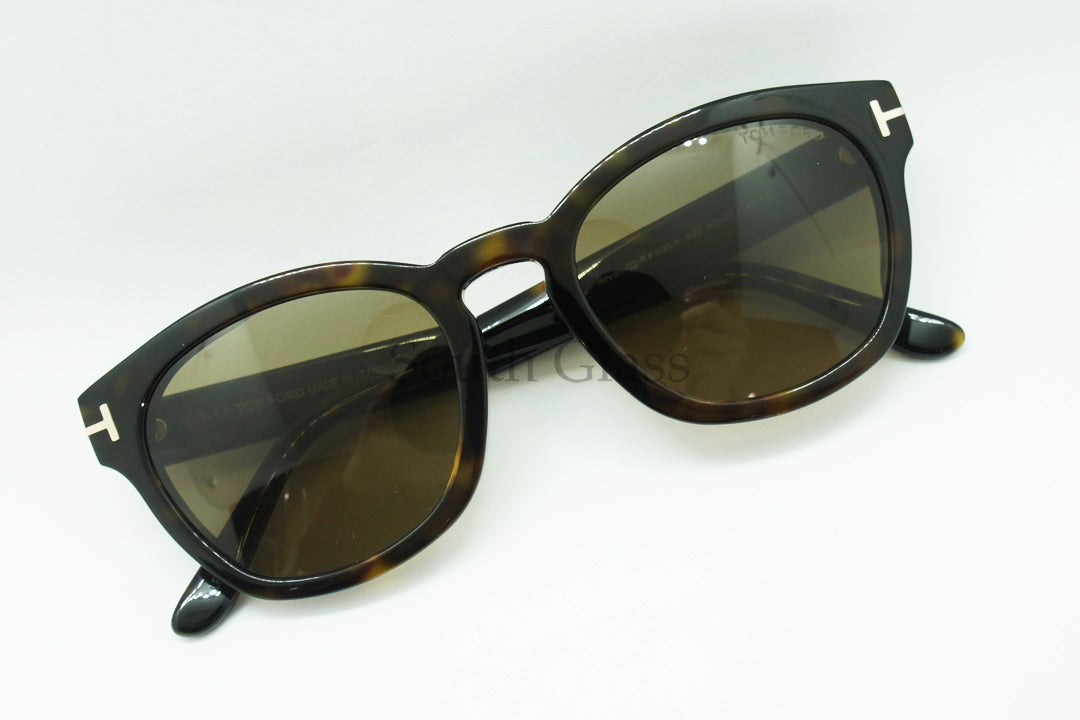 TOM FORD サングラス TF590-F 52J Bryan-02 ウェリントン フレーム メンズ レディース メガネ 眼鏡 おしゃれ アジアンフィット トムフォード 茶