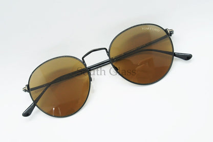 TOM FORD サングラス TF649 01E Ryan-02 ラウンド フレーム メタル メンズ レディース メガネ 眼鏡 おしゃれ アジアンフィット トムフォード UV