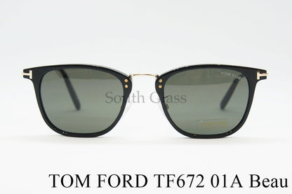 TOM FORD サングラス TF672 01A Beau スクエア コンビ メンズ レディース メガネ おしゃれ アジアンフィット トムフォード