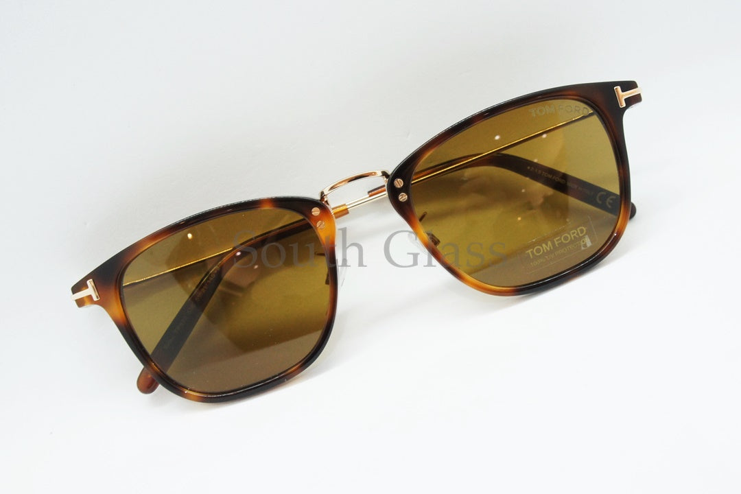 TOM FORD サングラス TF672 Beau スクエア フレーム メンズ レディース メガネ 眼鏡 おしゃれ アジアンフィット コンビ トムフォード